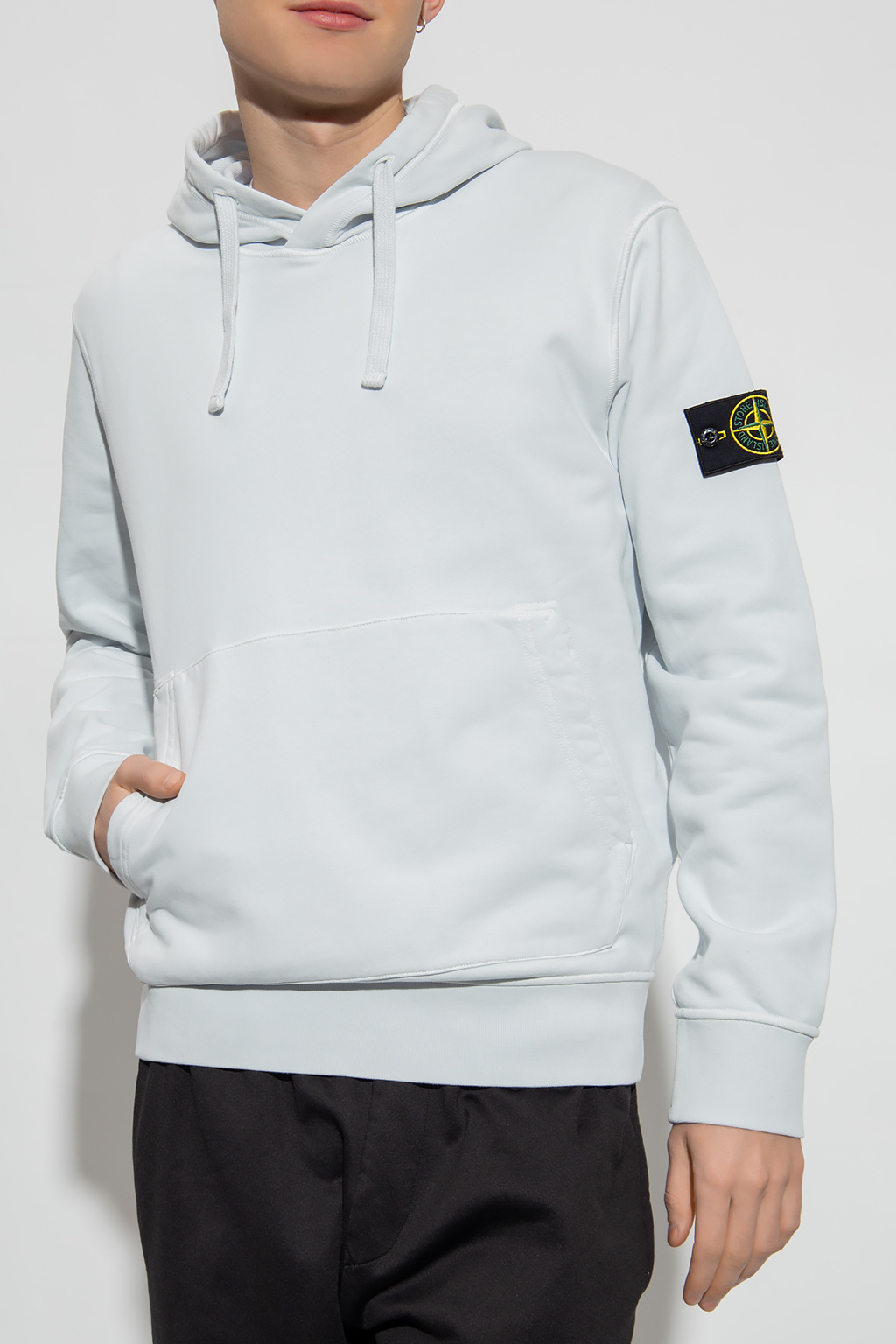 Stone island best sale ice blue sweatshirt